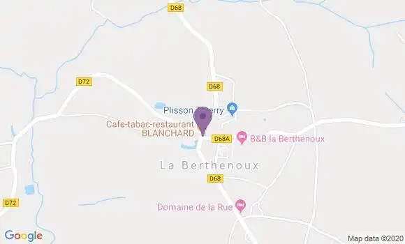 Localisation La Berthenoux Ap - 36400