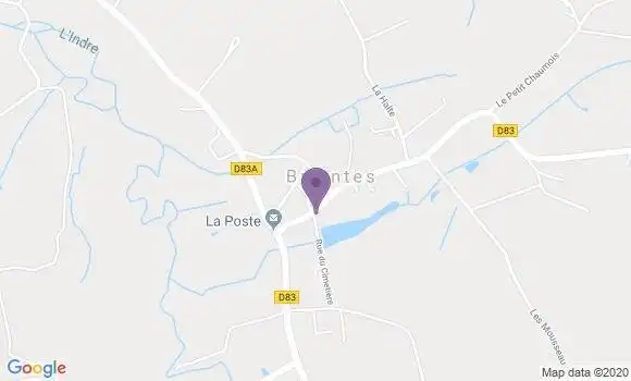 Localisation Briantes Ap - 36400