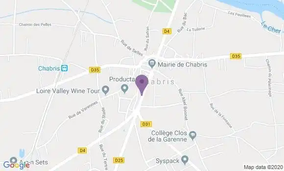 Localisation Chabris - 36210