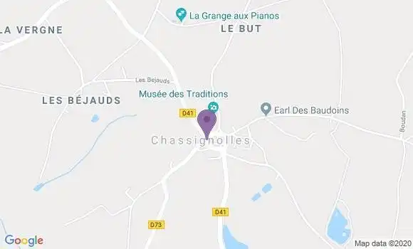 Localisation Chassignolles Bp - 36400