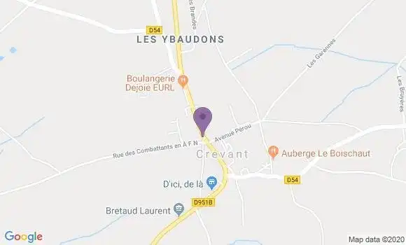 Localisation Crevant Bp - 36140
