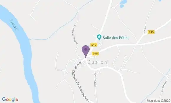 Localisation Cuzion Ap - 36190