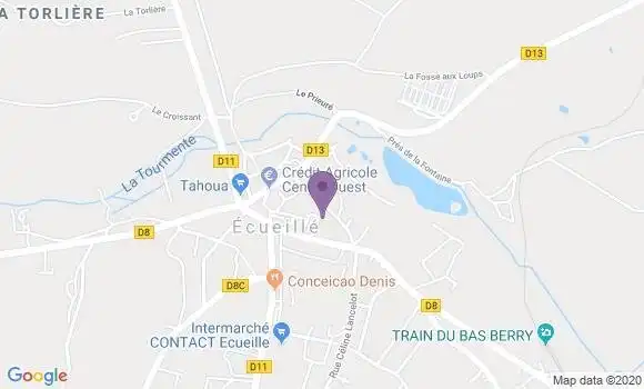 Localisation Ecueille - 36240