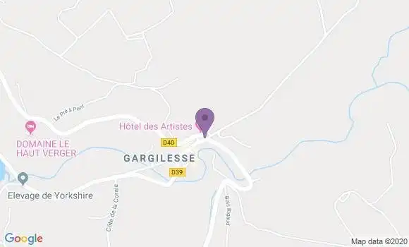 Localisation Gargilesse Dampierre Bp - 36190