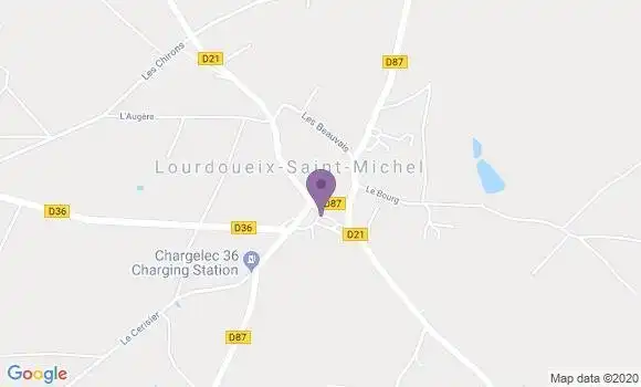 Localisation Lourdoueix St Michel Bp - 36140