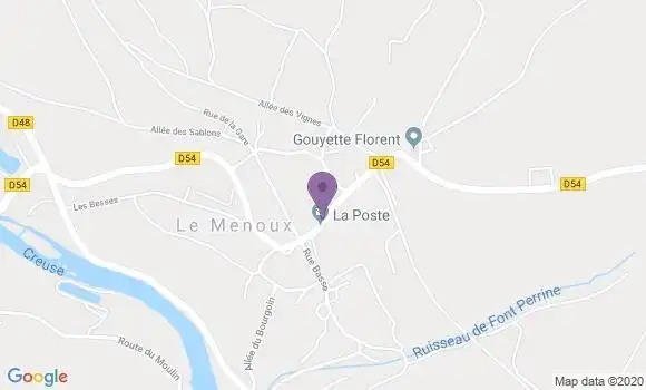 Localisation Le Menoux Bp - 36200