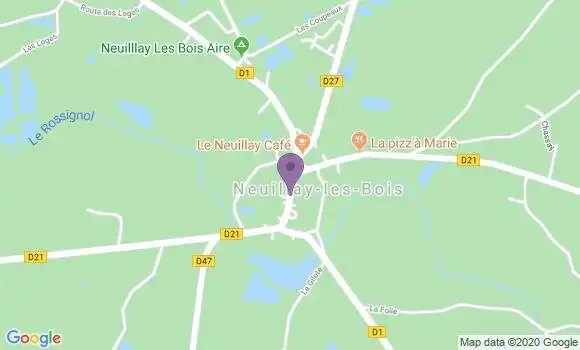 Localisation Neuillay les Bois Bp - 36500