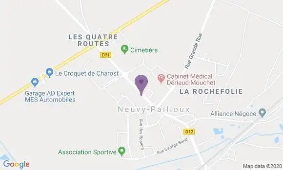 Localisation Neuvy Pailloux - 36100
