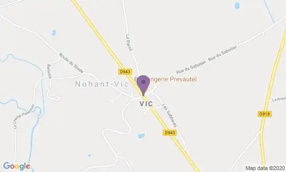 Localisation Nohant Vic Ap - 36400
