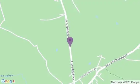 Localisation Oulches Ap - 36800