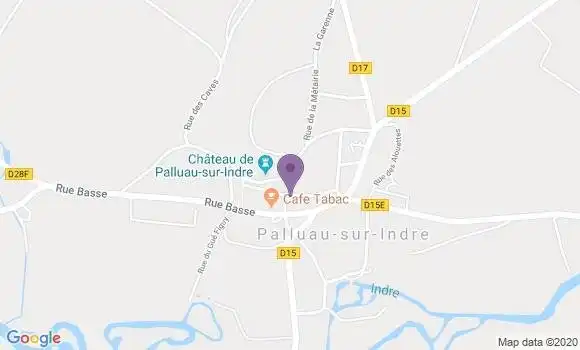 Localisation Palluau sur Indre Ap - 36500