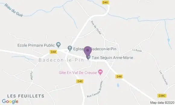 Localisation Badecon le Pin Bp - 36200
