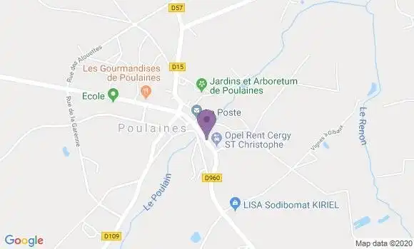 Localisation Poulaines Bp - 36210