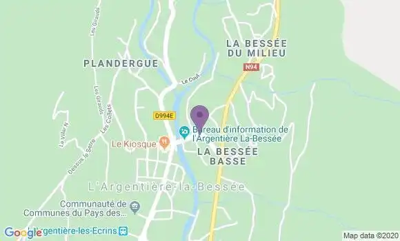 Localisation L Argentiere la Bessee - 05120