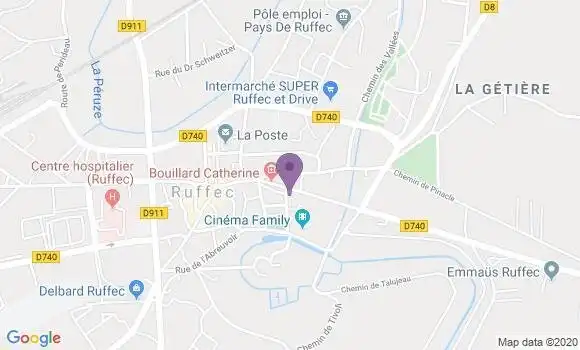 Localisation Ruffec Bp - 36300