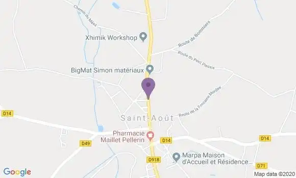 Localisation Saint Aout Bp - 36120