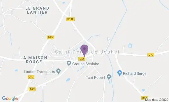 Localisation Saint Denis de Jouhet Bp - 36230