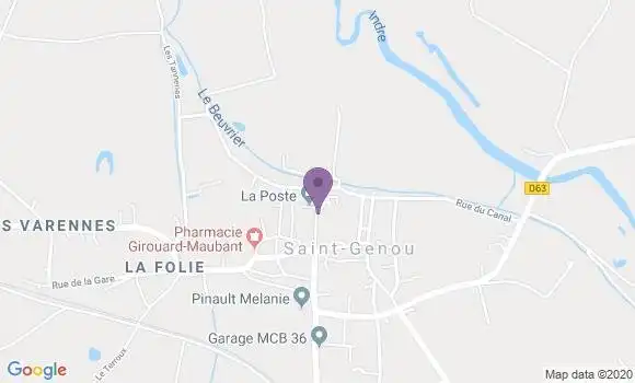 Localisation Saint Genou Bp - 36500
