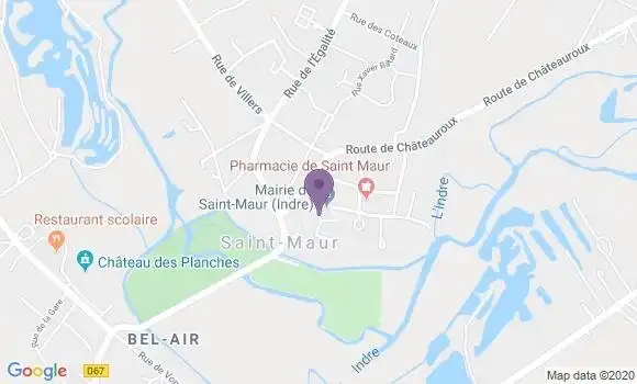 Localisation Saint Maur Bp - 36250