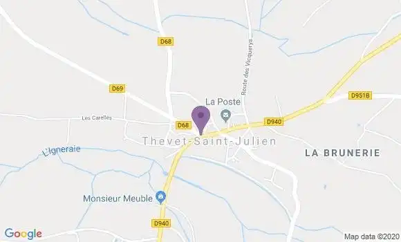 Localisation Thevet St Julien Bp - 36400