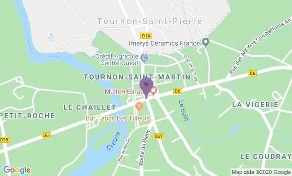 Localisation Tournon St Martin - 36220