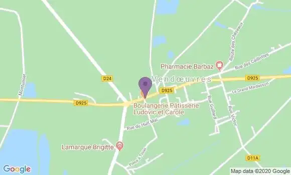 Localisation Vendoeuvres - 36500