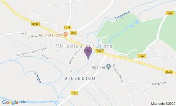Localisation Villedieu sur Indre - 36320