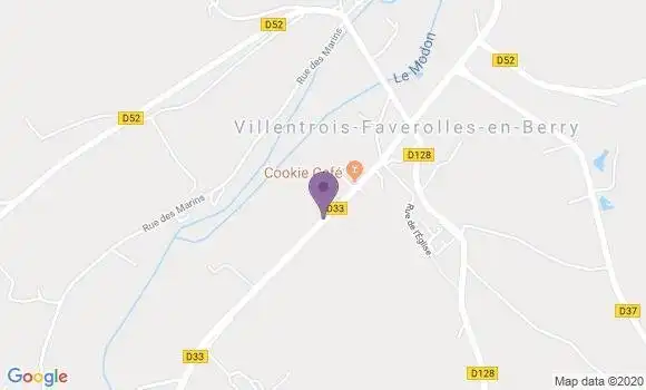 Localisation Villentrois Bp - 36600