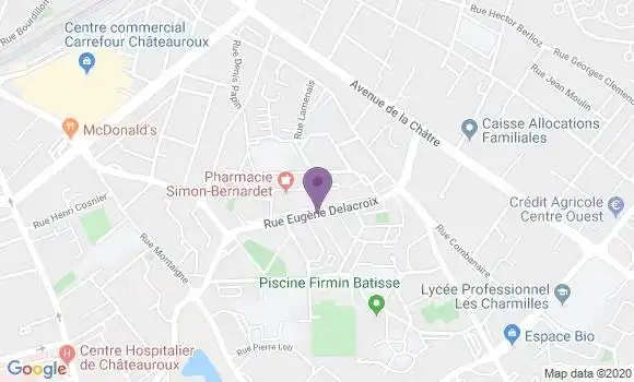 Localisation Chateauroux St Jean - 36000
