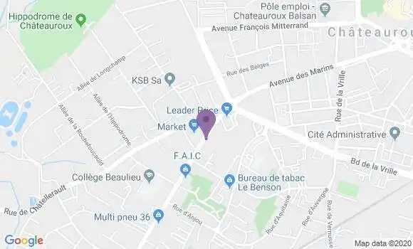Localisation Chateauroux Beaulieu - 36000