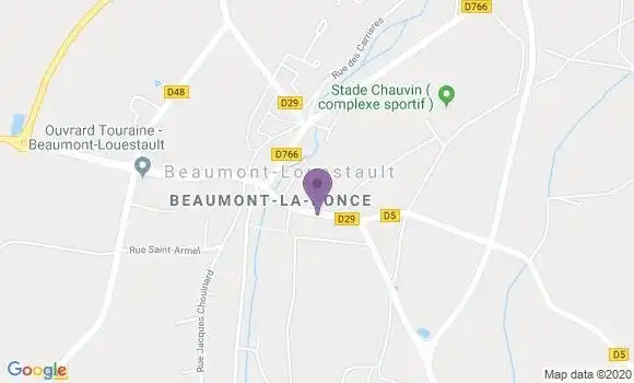 Localisation Beaumont la Ronce Ap - 37360