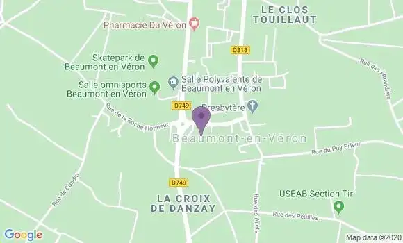 Localisation Beaumont En Veron Bp - 37420