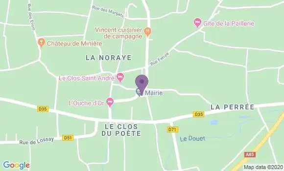 Localisation Benais Bp - 37140