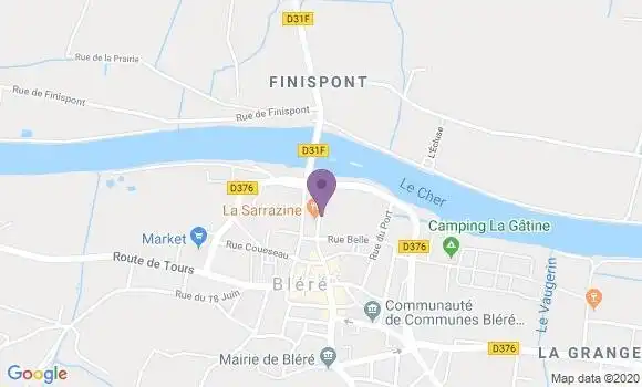 Localisation Blere - 37150