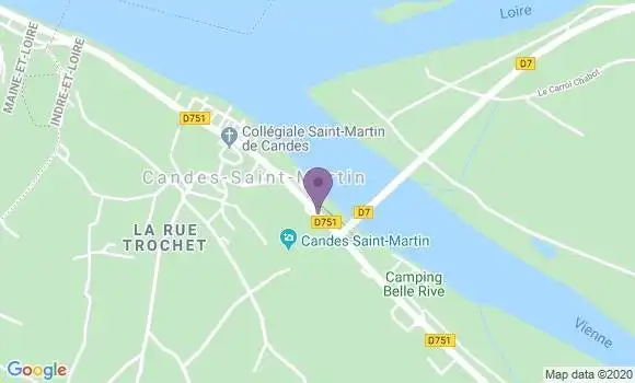 Localisation Candes Saint Martin Ap - 37500