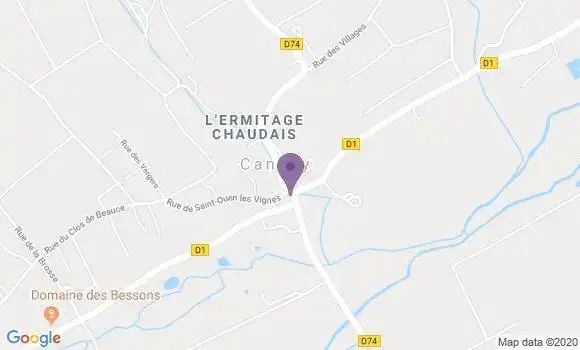 Localisation Cangey  Ap - 37530