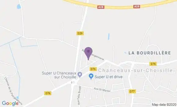 Localisation Chanceaux sur Choisille Bp - 37390