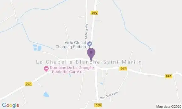 Localisation La Chapelle Blanche St Martin Ap - 37240