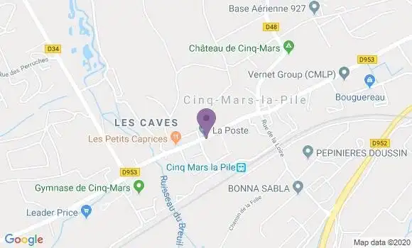 Localisation Cinq Mars la Pile Bp - 37130