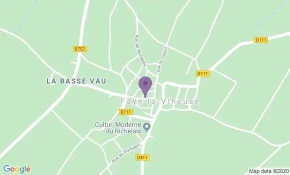 Localisation Faye la Vineuse Ap - 37120