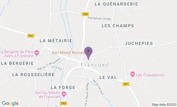 Localisation Francueil Bp - 37150