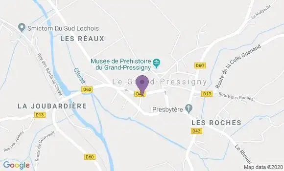Localisation Le Grand Pressigny - 37350