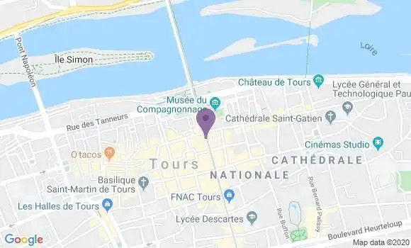 Localisation Tours Wilson - 37000