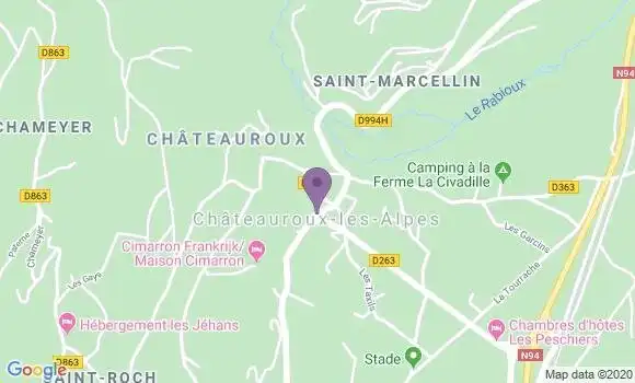 Localisation Chateauroux les Alpes - 05380
