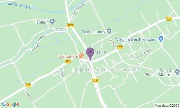 Localisation Lignieres de Touraine Bp - 37130