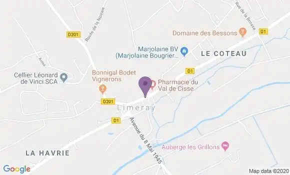 Localisation Limeray Bp - 37530