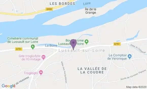 Localisation Lussault sur Loire Ap - 37400