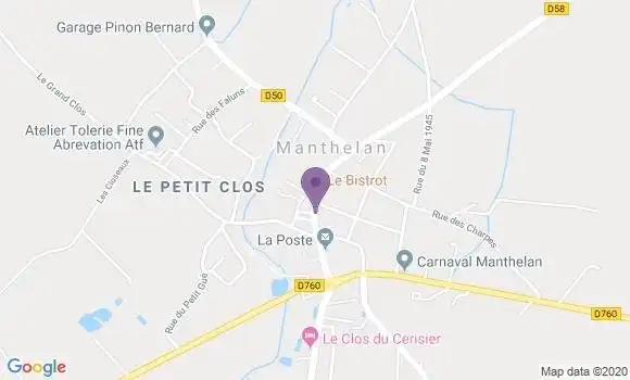 Localisation Manthelan Bp - 37240
