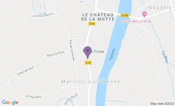 Localisation Marcilly sur Vienne Bp - 37800