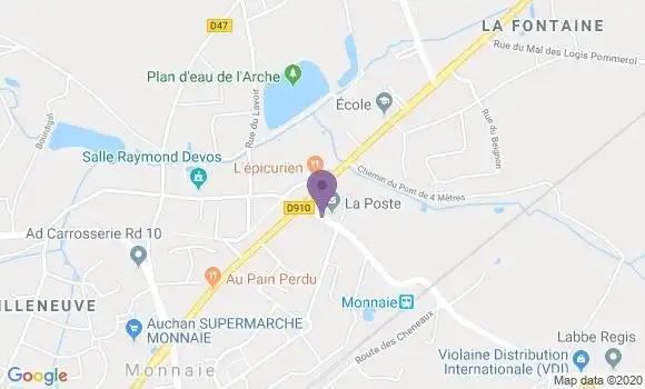 Localisation Monnaie - 37380